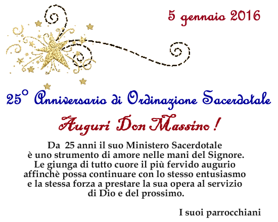 Parrocchia Di Modigliana Festa 25 Anni Di Sacerdozio Di Don Massimo