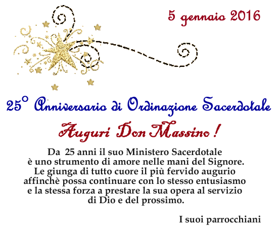 Parrocchia Di Modigliana 25 Anniversario Di Ordinazione Sacerdotale Di Don Massimo